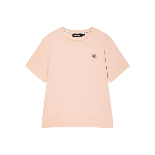 Desigual Светло-розовые Женские Футболки