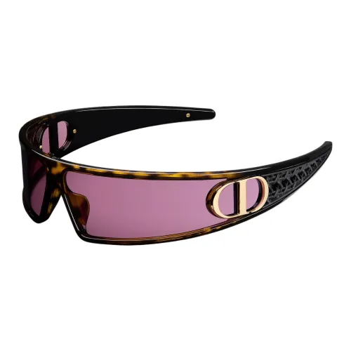 DIOR Полиамид Смола Металл Нерегулярная форма Солнцезащитные очки Унисекс Темно-коричневый