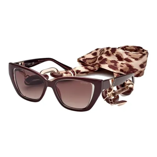 GUESS Кошачий глаз Солнцезащитные очки Женские Коричневый