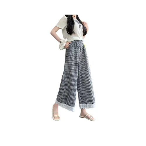 YINLEI Черно-белая клетка Женские Повседневные брюки