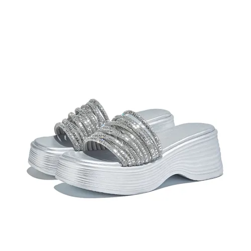 Chibang Rhinestone Quiet Slip-Ons Women's