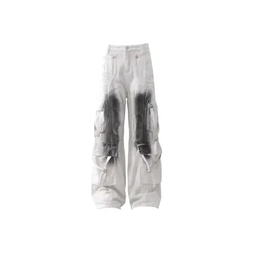 SZSX Белый Унисекс Джинсы