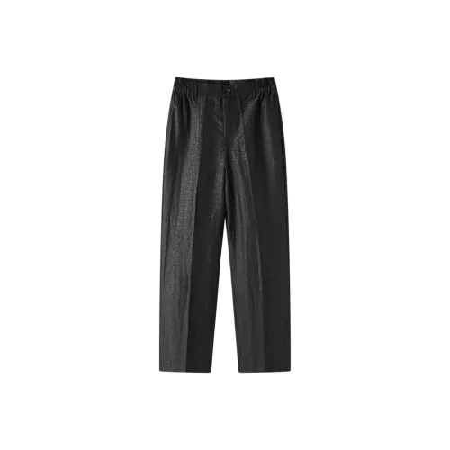 LUOZI Мужские повседневные черные штаны