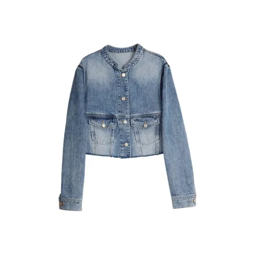 Elle Джинсовый синий Женские джинсовые куртки