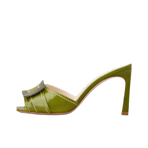 Roger Vivier Trompette Слипоны 8,3 см Женские Зеленый