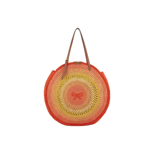Anya Hindmarch Рафия Сумка на плечо Женская Апельсин Многоцветная