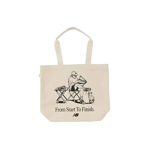 New Balance Органический хлопок Тоут Сумка Сумка для покупок Сумка на плечо Сумка Унисекс Белый