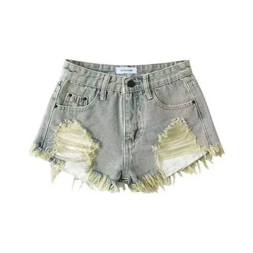 7 SEVFUN Джинсовые шорты Женские Винтажный синий