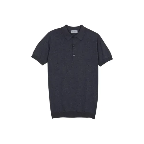 JOHN SMEDLEY Charcoal Men's Polo