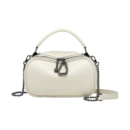 ZOOLER Сумка из крупнозернистой текстуры кожа коровы одно плечо женский цвет экрю