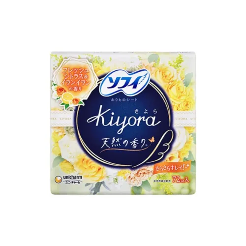 Unicharm Свежий Citrus And Ilang Аромат Cushion Мягкий и Дружественный к Коже 140mm*72 Шт Сумка