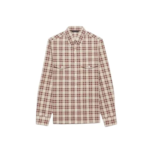 PRADA Коричневые Мужские Рубашки