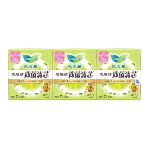 Лауриер ZERO Touch Ультра Тонкий Повседневный Используйте Санитарные Пads Мягкий и Дружественный к Коже 250мм * 7 Упаковок * 3