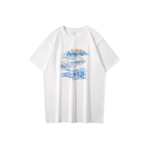 ZHONGBANGJICHU Комплект с рукавом 100% хлопок белый освежающий граффити без рукавов футболка женский