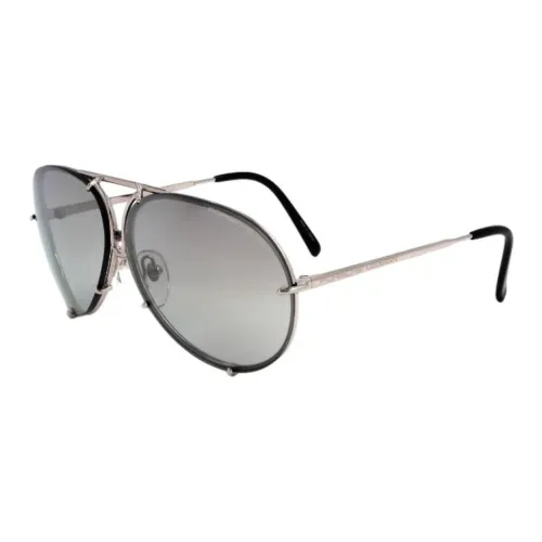 PORSCHE DESIGN Металл Aviator Солнцезащитные очки Женские Серебряный