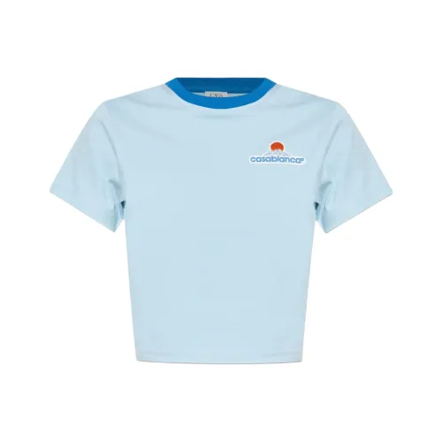CASABLANCA Светло-синие Женские футболки