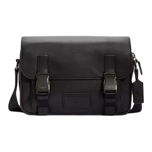 COACH Сумка для ноутбука из коровьей кожи портфель курьерская сумка сумка через плечо средний мужской черный