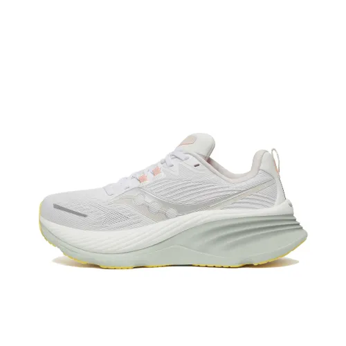 Saucony Hurricane 24 Амортизация Износостойкий Низкий Топ Повседневные Беговые кроссовки Женские Белые