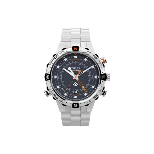 TIMEX Expedition Nautical Collection Мужские часы Кварцевый механизм Ремешок из нержавеющей стали 45 мм Синий циферблат