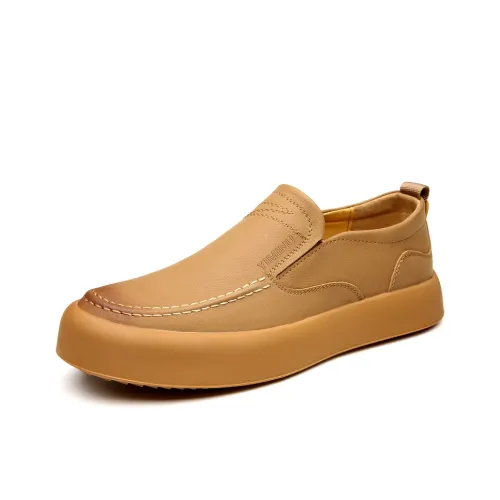 YIMINU Повседневные кожаные туфли с низким верхом мужские