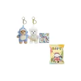 1 пара пижам медведь + синяя с сюрпризом свежий вид поздравительная открытка + сюрприз щенок сумка для покупок