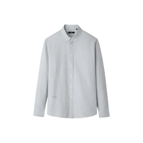 HLA Светло-серый A4 Мужские Рубашки