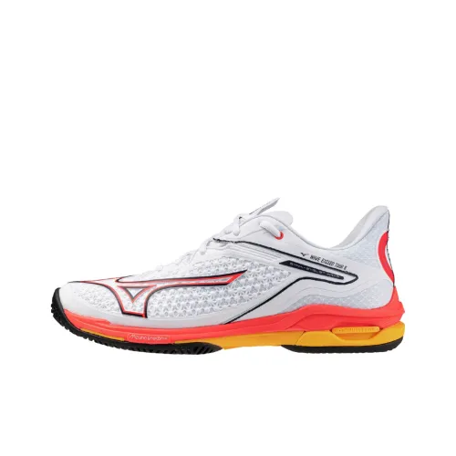 Mizuno Wave Exceed Tour 6 Теннисные кроссовки Низкий топ Белый Красный Оранжевый Унисекс