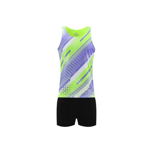 KPADB Marathon Track Field Clothing Running Sportswear Fitness Tank Top Sets Men's