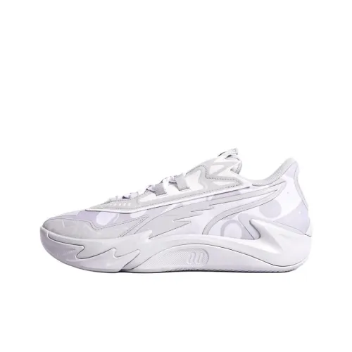 PUMA Scoot Zeros II Устойчивые к истиранию Низкие Баскетбольные Кроссовки Унисекс Белые