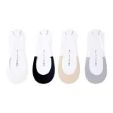 [Топ на бретелях, ледяной шелк, носки] Белый + Черный + Кожа + Светло-серый