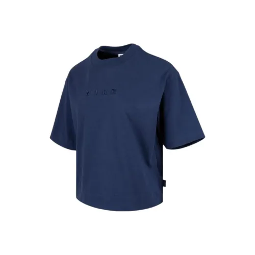 NIKE Swoosh Темно-синие Женские Футболки