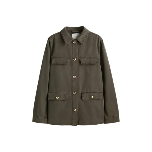 H&M Темно-хаки Зеленая Женская Куртка