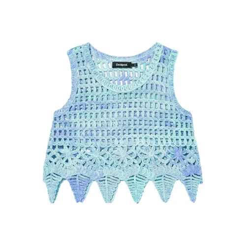Desigual Радуга Синий Женские Майки