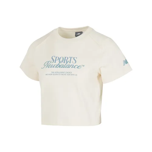 New Balance Экрю Женские Футболки