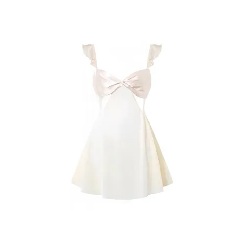 MEIJIAO Лотос Лист Плечевой ремень Большой Бант Viral Pure Desire Стиль С вкладышами Домашняя одежда Женская