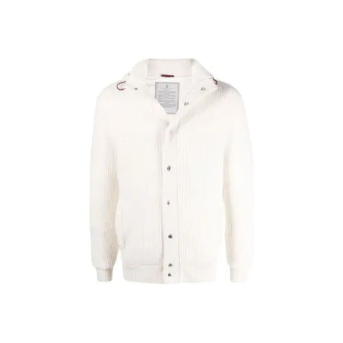 BRUNELLO CUCINELLI Белый Мужской Кашемировый Свитер