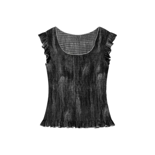 Desigual Серый с Принт Женские Майки