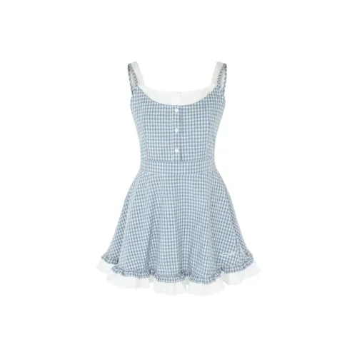 KYKW Синие Женские Платья без рукавов