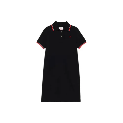 Vivienne Westwood Black Женские Короткие Платья с Рукавами