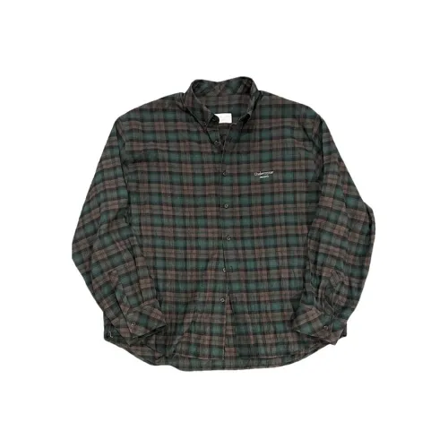 Undermycar SS25 MU.116 Оригинальный Logo Basic Long Sleeve Check Рубашка Мужская