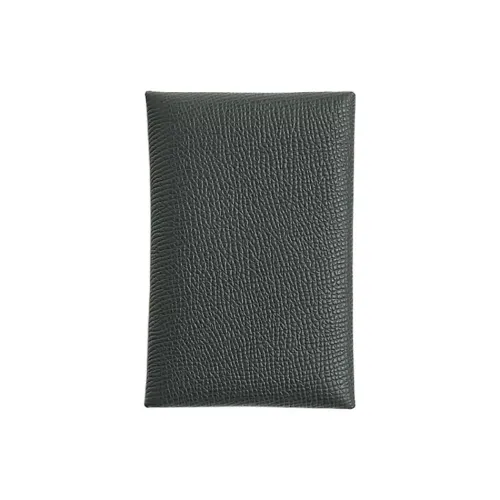 HERMES Calvi Коровья кожа Держатель для карт Женский Mangrove