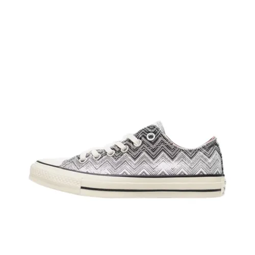 MISSONI x Converse Chuck Taylor All Star Устойчивые к истиранию Низкие Кеды Унисекс Серый Белый Черный
