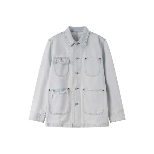 DE Mincollection Промытый белый Женские джинсовые куртки