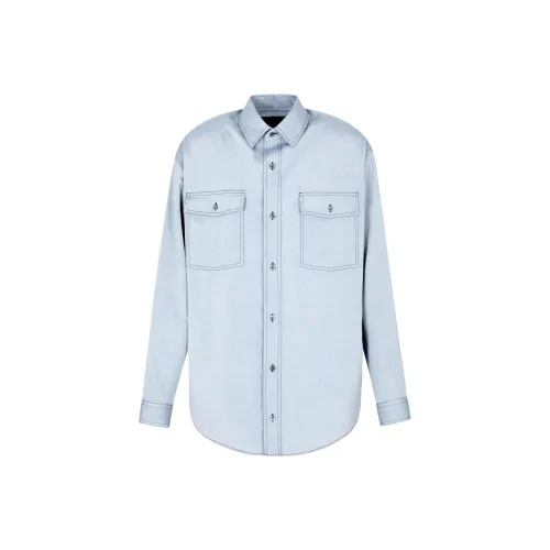 GIORGIO ARMANI Небесно-голубой Мужские Рубашки