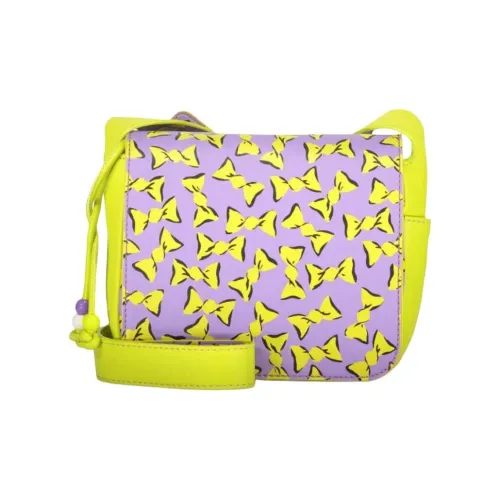 MOSCHINO Полиуретан Сумка через плечо Мини Женская Неоново-желтый и Фиолетовый