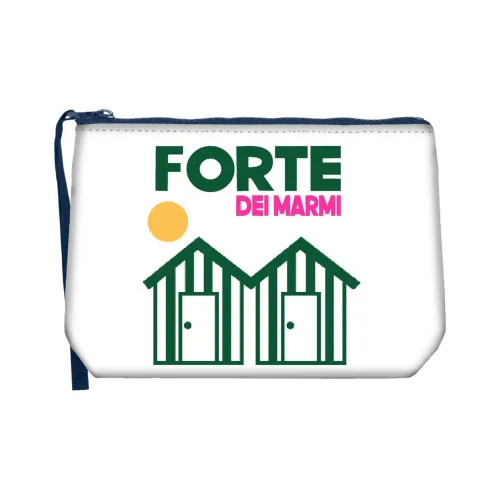 MC2 SAINT BARTHELEMY Denim Clutch Маленький Унисекс Белый и Зеленый