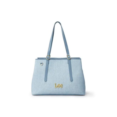 Lee ПУ (полиуретан) Сумка Сумка через плечо Тоут Средний Большой Женский Светло-синий деним и Бежевый и Коричневый