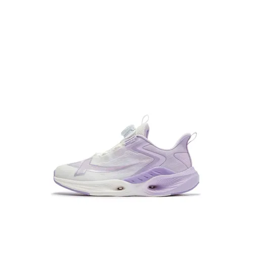 XTEP X Flow 2,0 Pro Амортизация и Дышащий Низкий Топ Детские Беговые Кроссовки Парус Белый Пион Фиолетовый Детский
