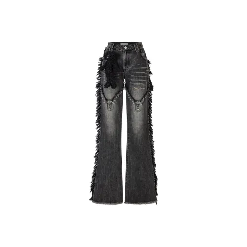 13 DEMARZO Черные Женские Джинсы