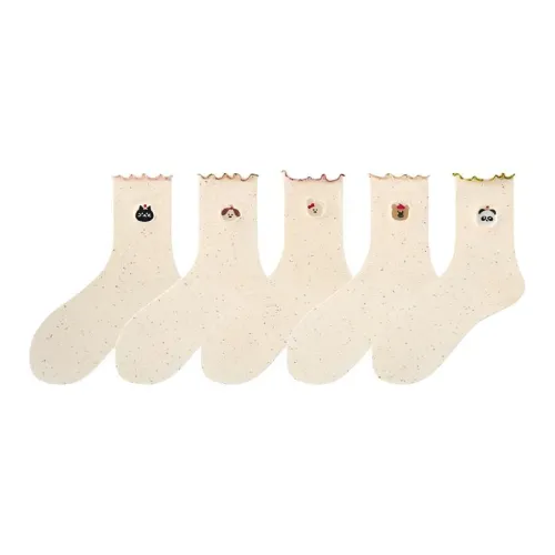 PLANDOO Хлопковые носки Однотонные Универсальные Студенческие Высокие носки Женские